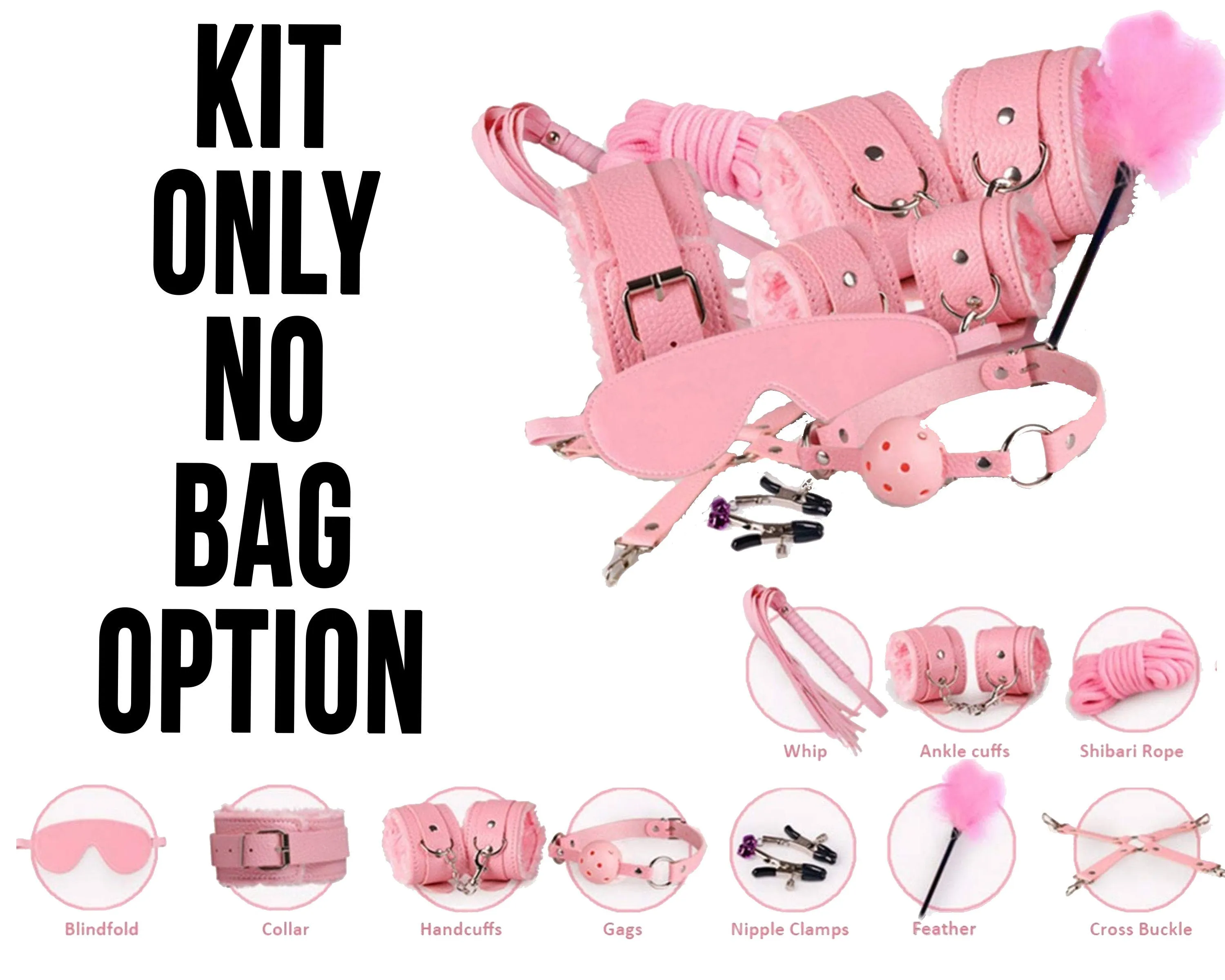 10-Piece Beginners Bondage Kit • Pink