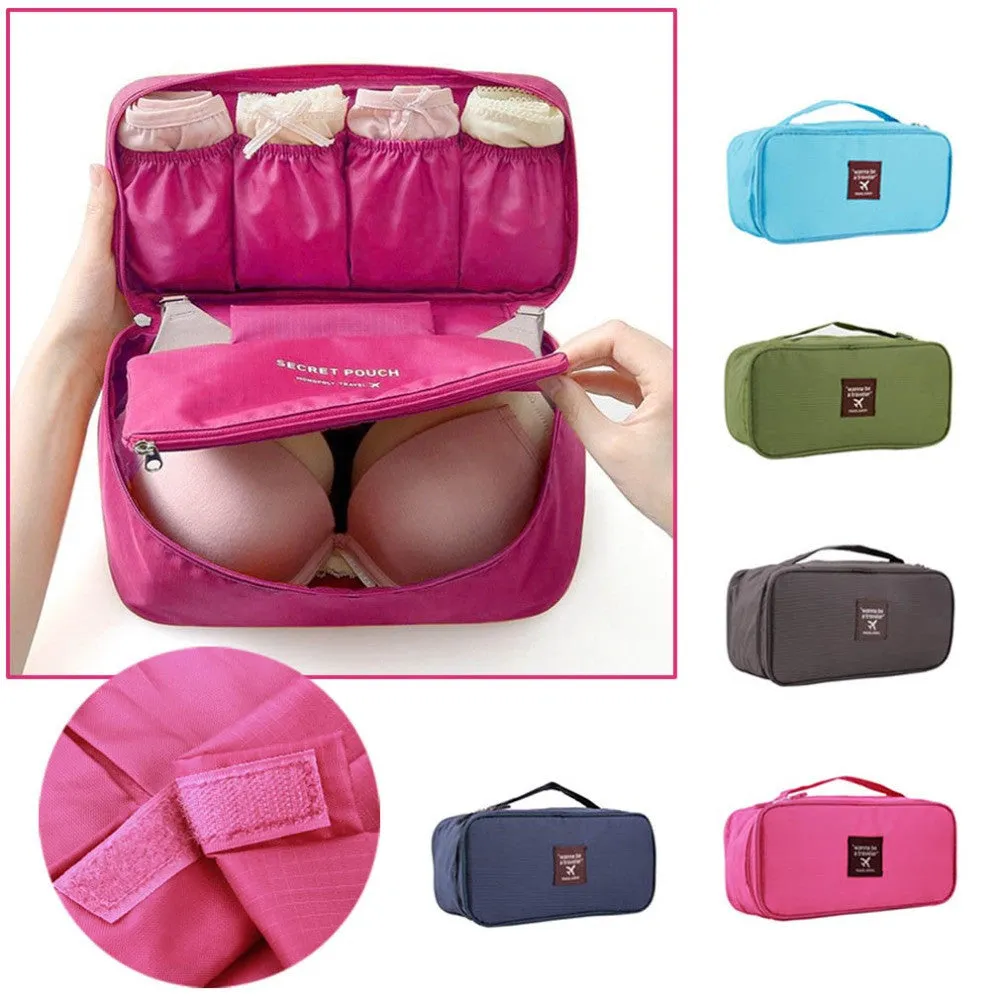 1Pc Bra Underwear Lingerie Travel Bag for Women Organizer Trip Handbag Luggage Traveling Bag Pouch Case Suitcase Space Saver Bag