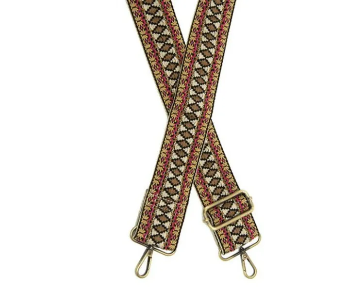 2" Neutral Mosaic Guitar Strap