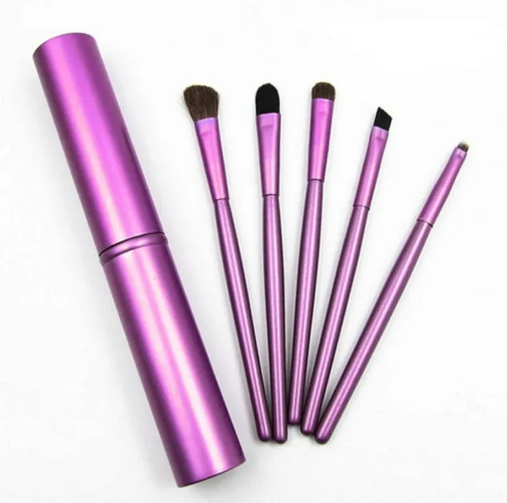 5pcs Portable Mini Eye Makeup Brushes - Travel Friendly Set