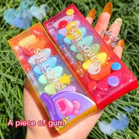 8pcs She Love Mini Bubble Gum Matte Lipsticks Set