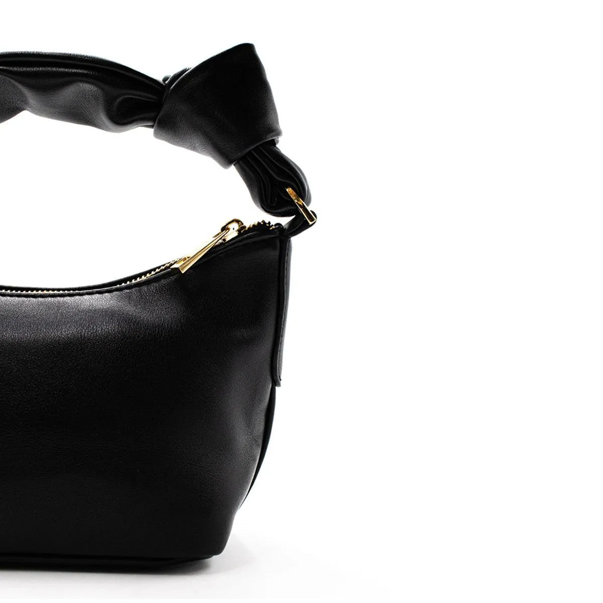 A New Day Knot Handle Shoulder Bags Leather Black Colour For Women