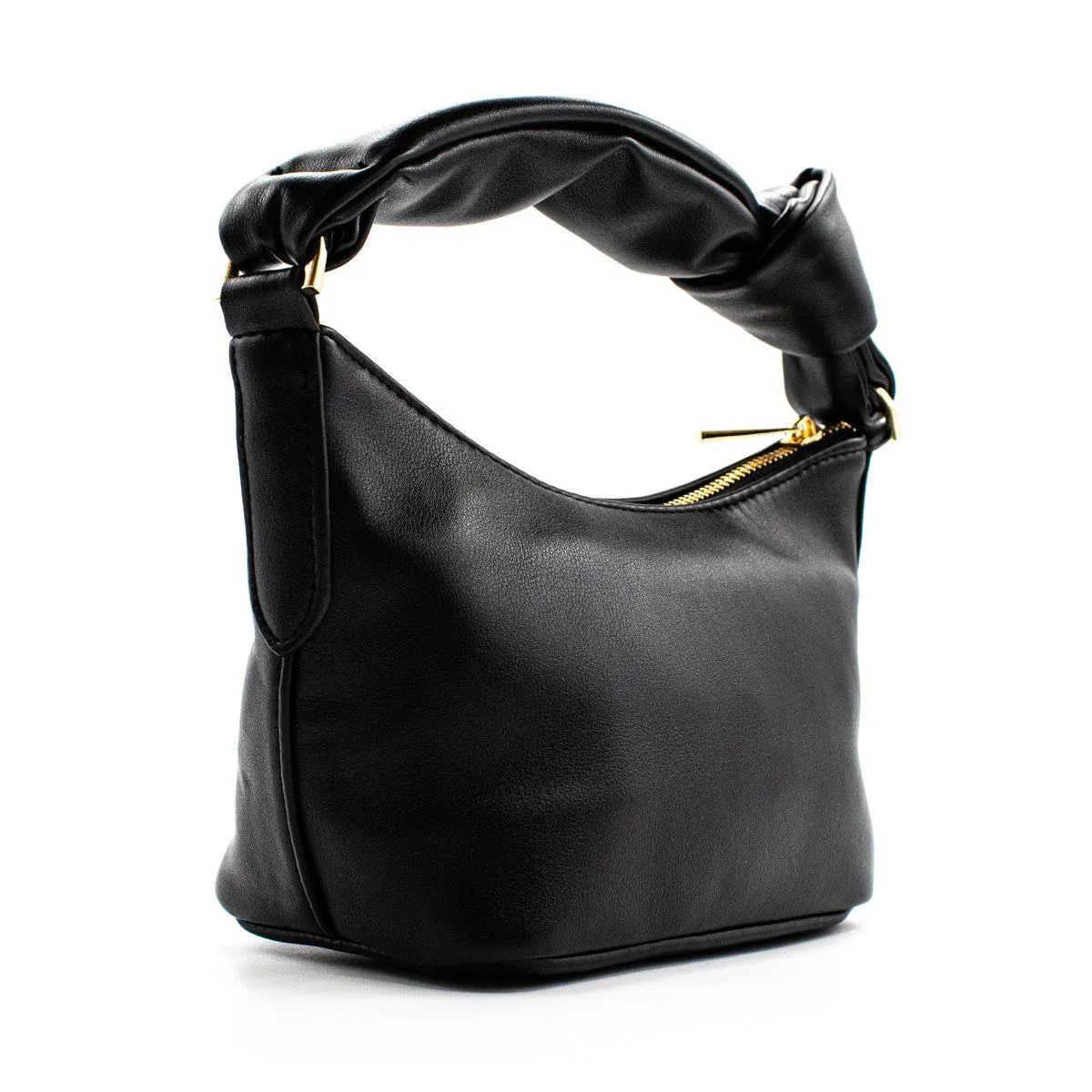 A New Day Knot Handle Shoulder Bags Leather Black Colour For Women