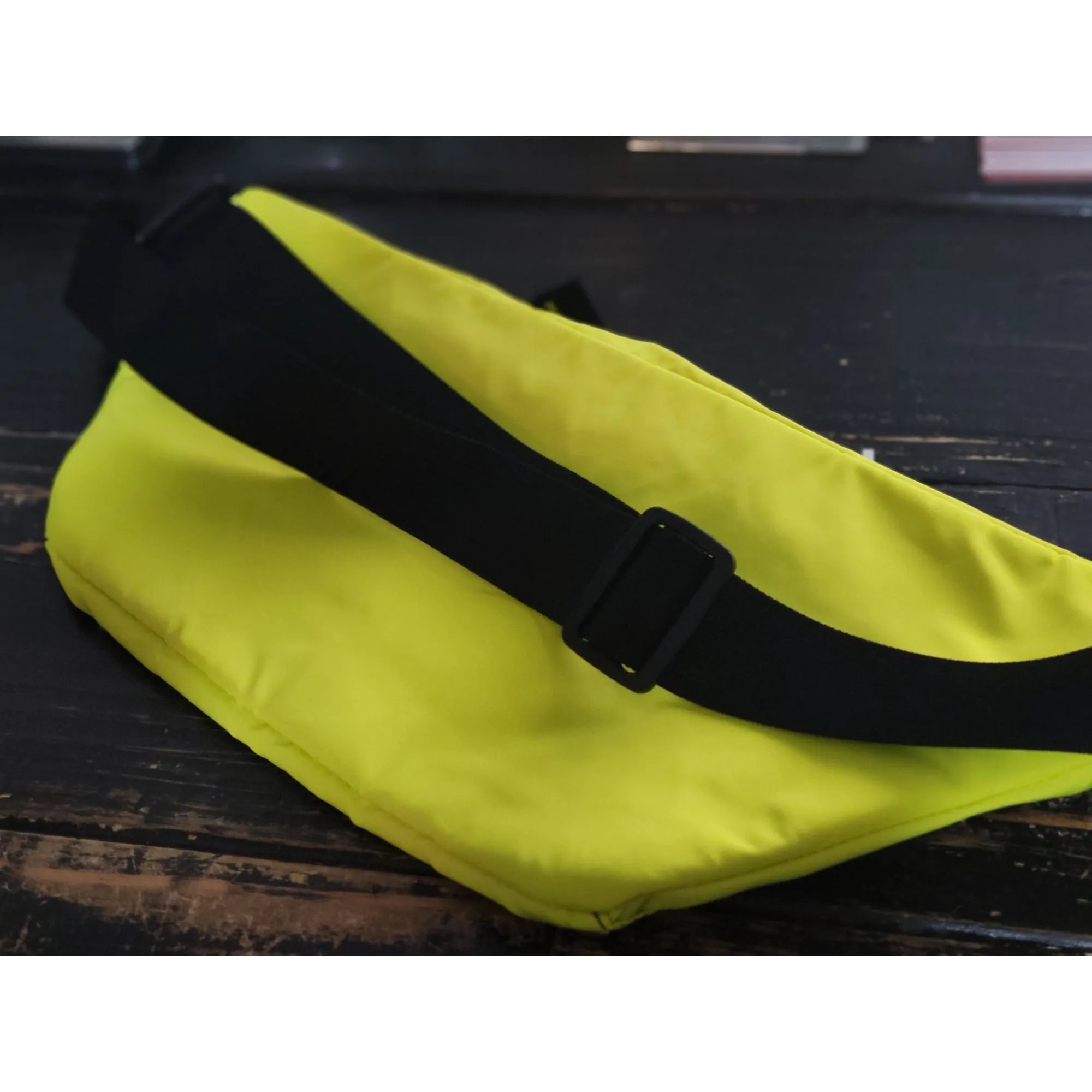 Adidas Hiking Trail Neon Yellow ID Waistbag Crossbody 7"x15" Fanny Bag