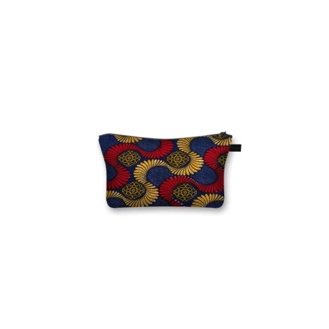 African Print Makeup and Cosmetic Bag - Medusa Head