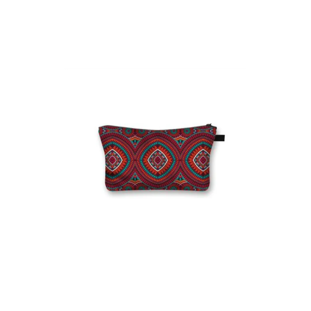 African Print Makeup and Cosmetic Bag - Medusa Head