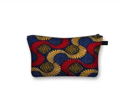 African Print Makeup and Cosmetic Bag - Medusa Head