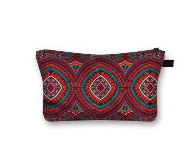 African Print Makeup and Cosmetic Bag - Medusa Head