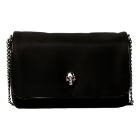 Alexander McQueen Small Black Nylon Skull Shoulder Bag