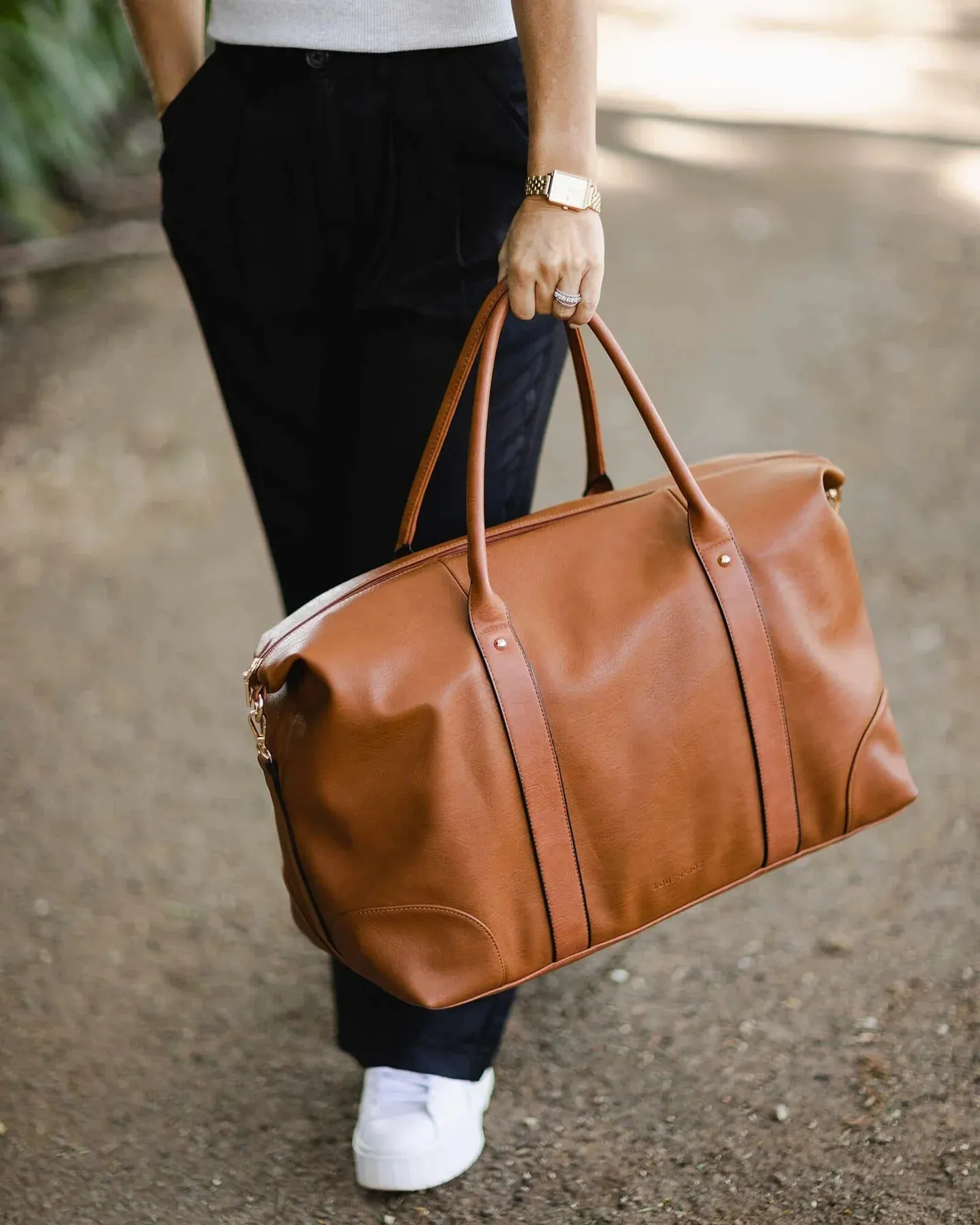 Alexis Stripe Weekender Travel Bag