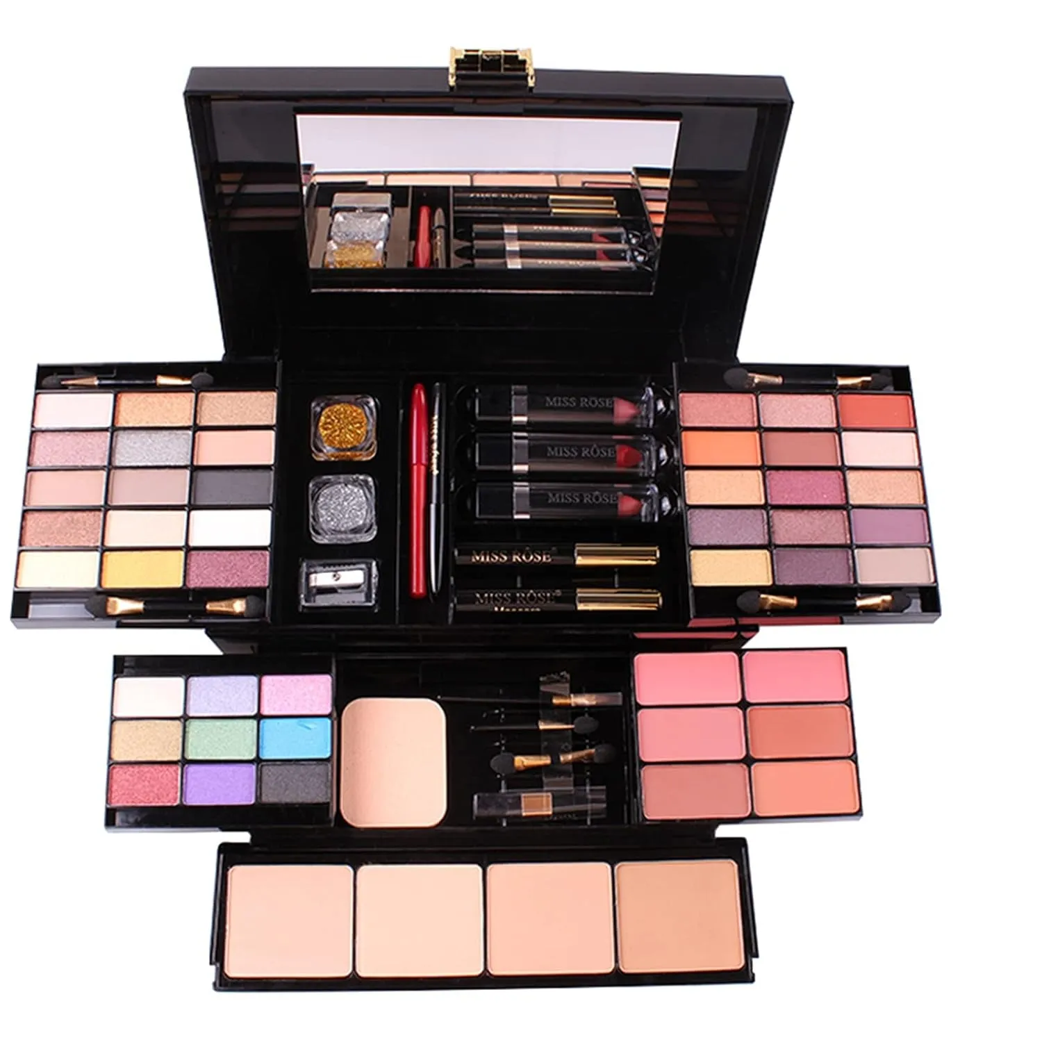 All-in-One Holiday Makeup Set: Eyeshadow, Lipstick, Concealer & More - Perfect Gift for Women