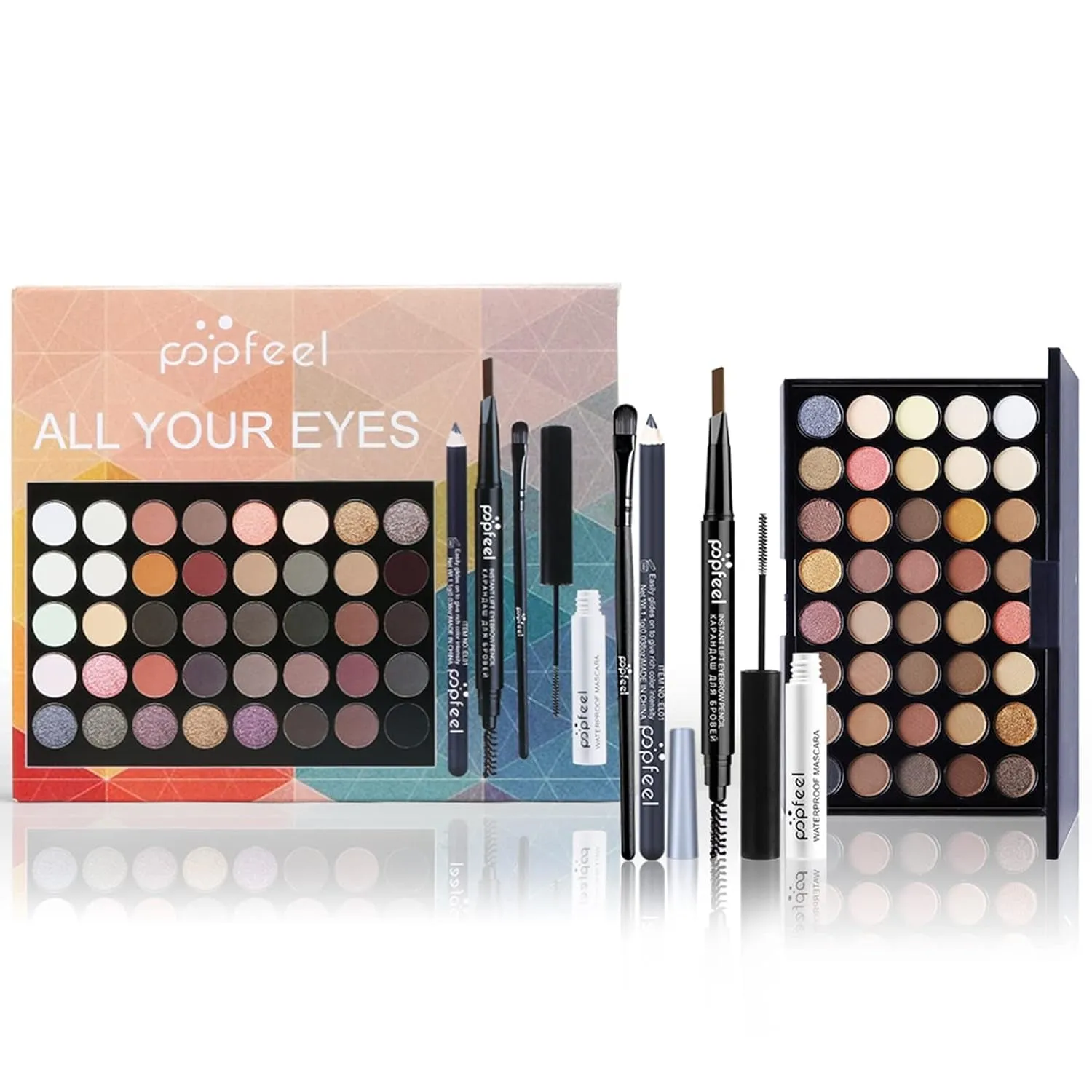 All-in-One Holiday Makeup Set: Eyeshadow, Lipstick, Concealer & More - Perfect Gift for Women