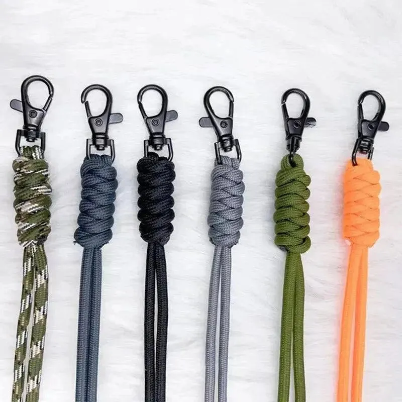 Anti-lost Hanging Rope Phone Backpack Keychain Flashlight Camera Lanyard High Strength Parachute Cord Paracord