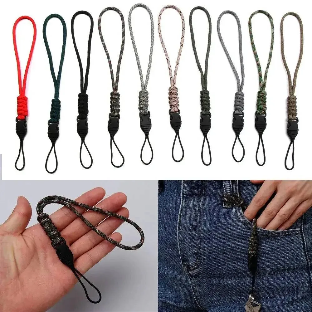 Anti-lost Hanging Rope Phone Backpack Keychain Flashlight Camera Lanyard High Strength Parachute Cord Paracord