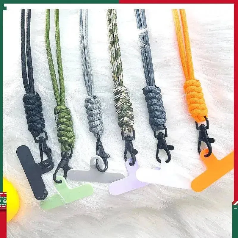 Anti-lost Hanging Rope Phone Backpack Keychain Flashlight Camera Lanyard High Strength Parachute Cord Paracord