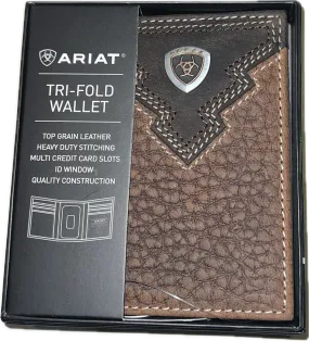 Ariat Tooled Leather Tri Fold Wallet-A35621282