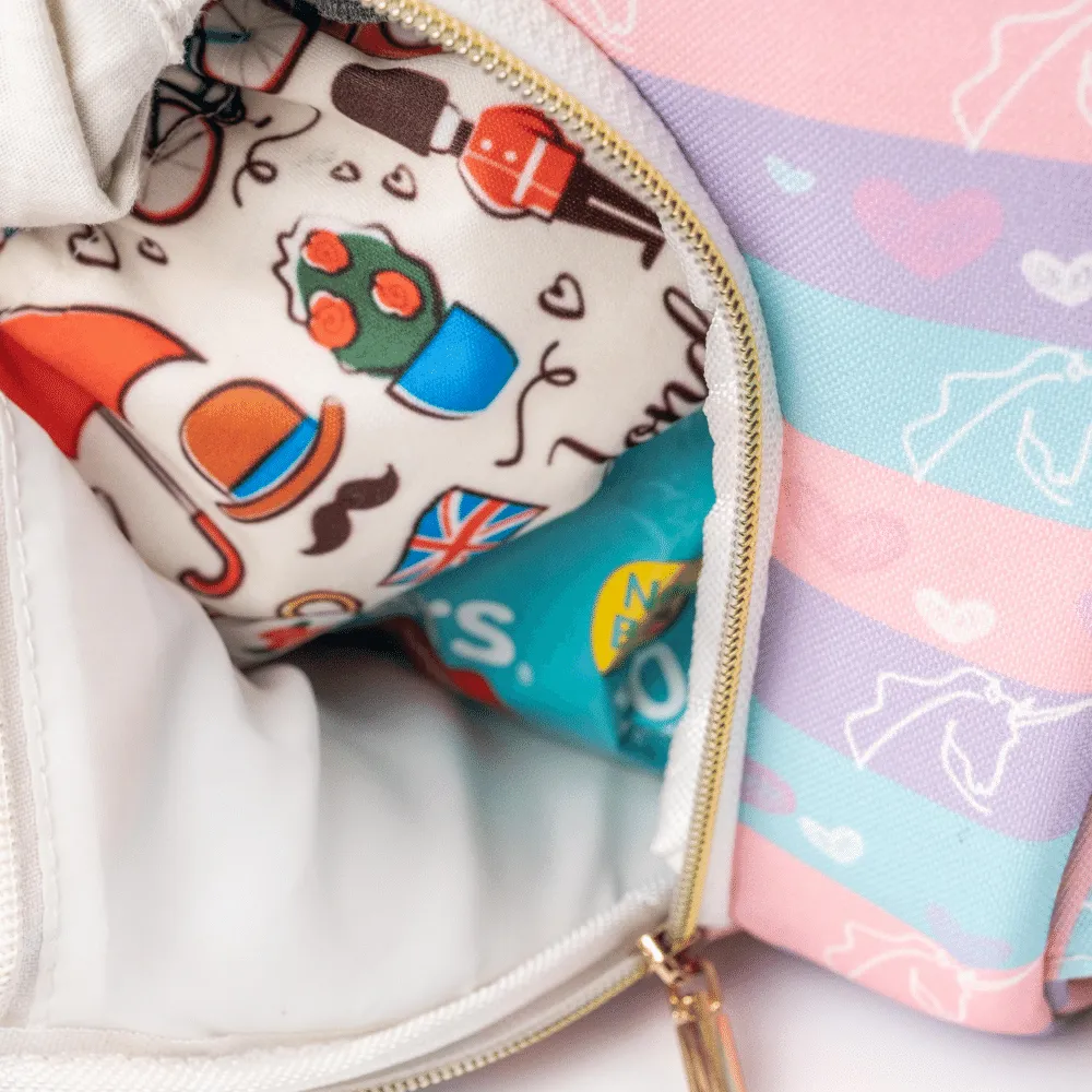 Art on Canvas - Chic Diaper Bag Backpack for New Moms, Unicorn