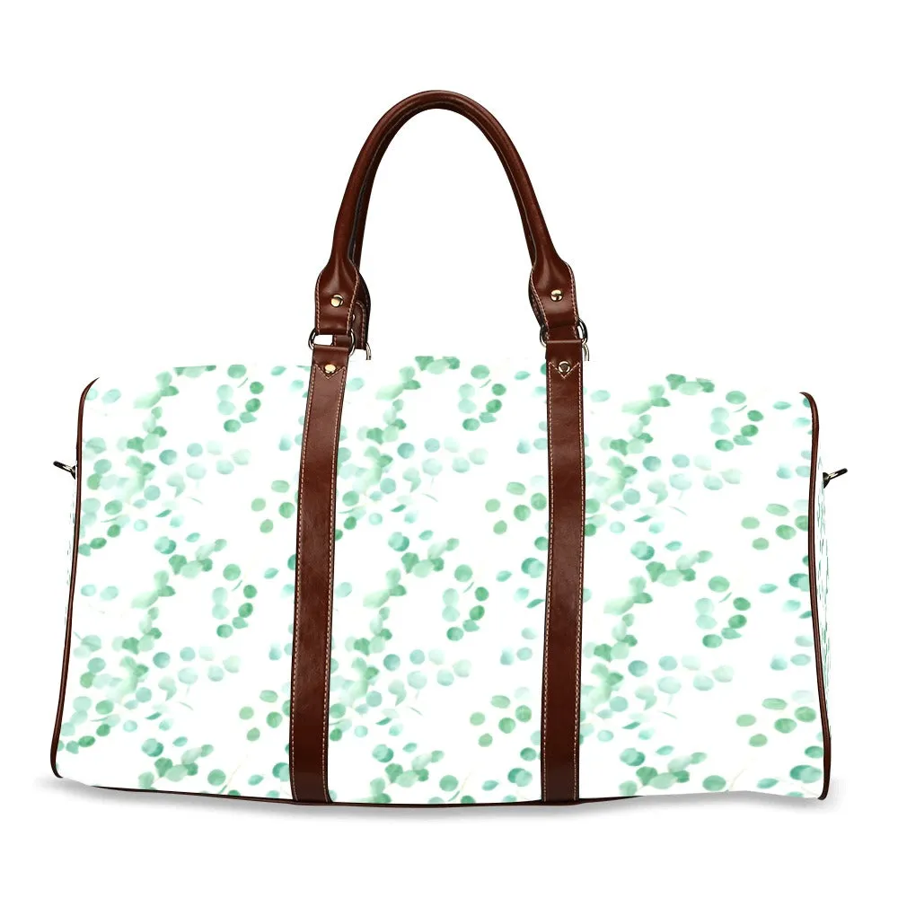 Australian Eucalyptus Leaves Print Waterproof Travel Bag/Small (Model 1639)