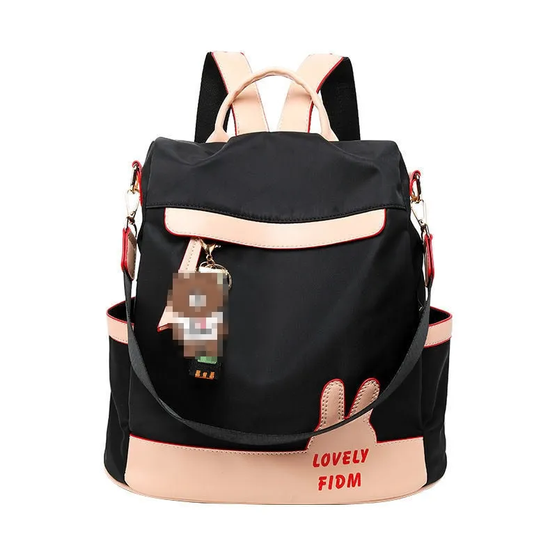 Back to school Anti-theft Design Backpack Women's Solid Color Oxford Cloth Backpack Travel Small Backpack Large Capacity School Bag