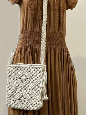 Bag - Shoulder Bag - Crochet - Tassle