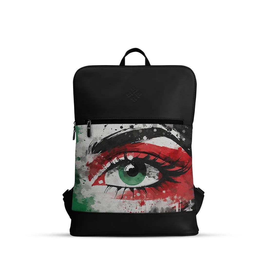 Black Orbit Laptop Backpack Palestine eyes