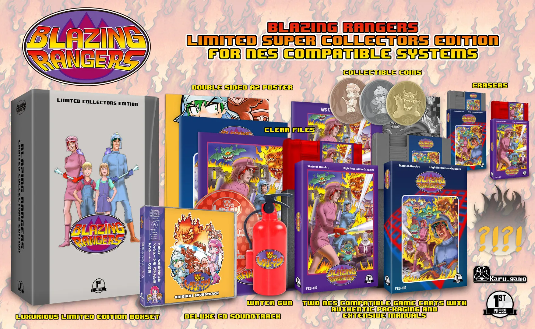 Blazing Rangers NES US style Super Collector's Edition