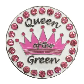 Bling Queen Of The Green (Pink) Golf Ball Marker