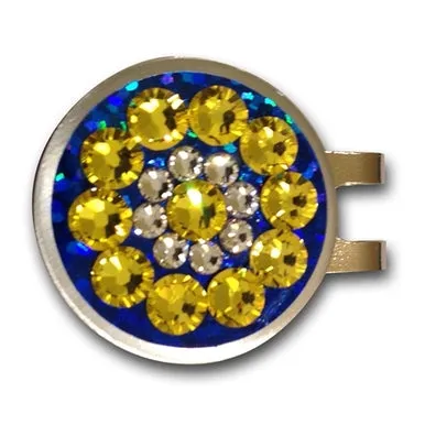 Blingo Ball Markers: Yellow on Blue Glitter