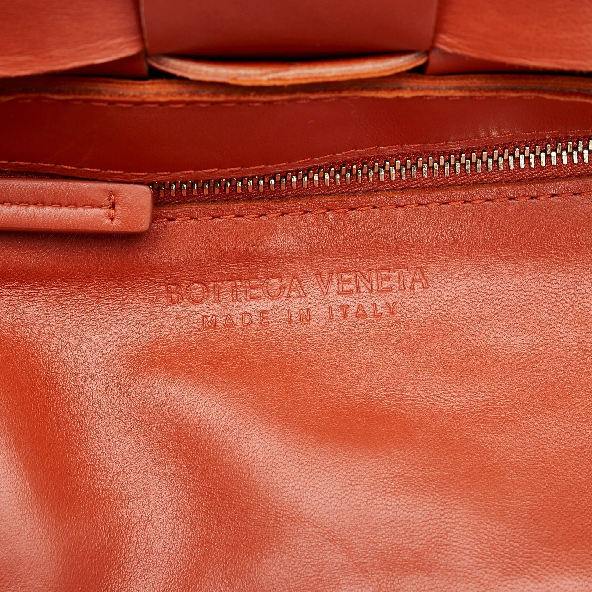 Bottega Veneta Cassette Orange Intrecciato