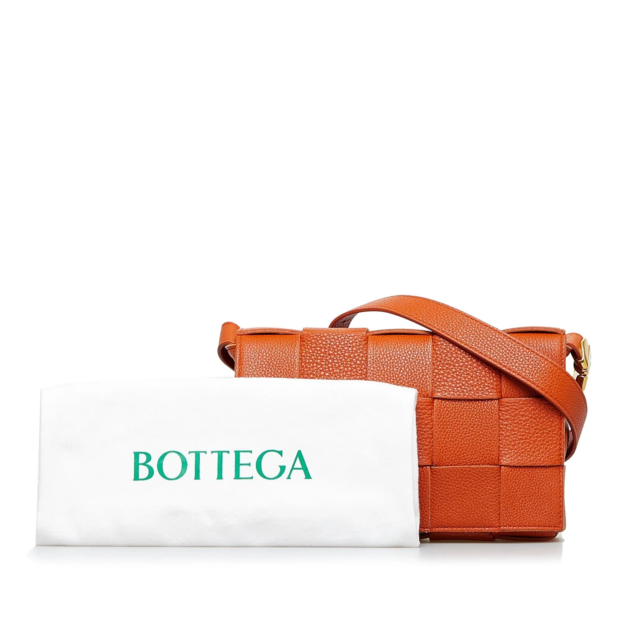 Bottega Veneta Cassette Orange Intrecciato