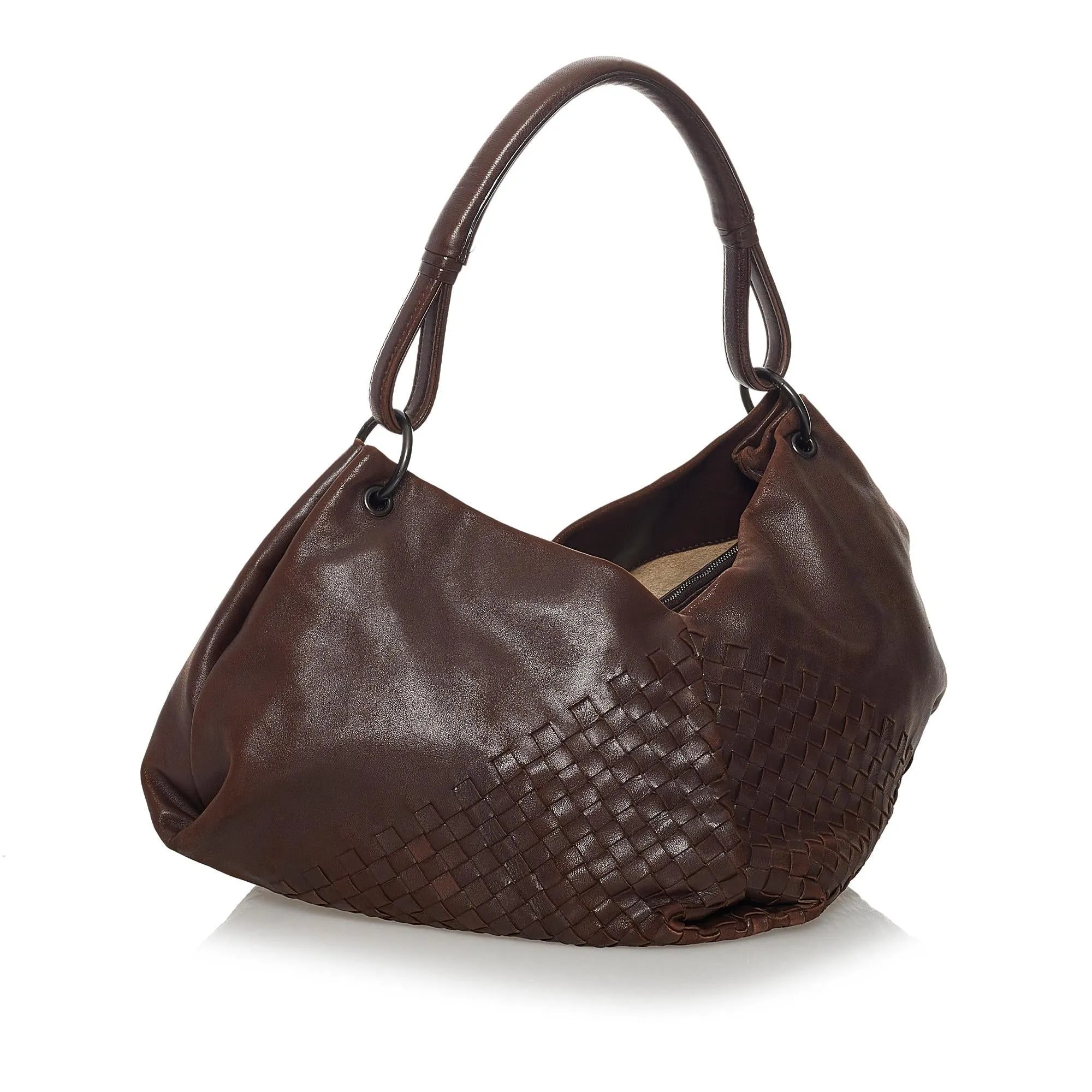 Bottega Veneta Leather Aquilone Fortune Cookie Hobo (SHG-31315)