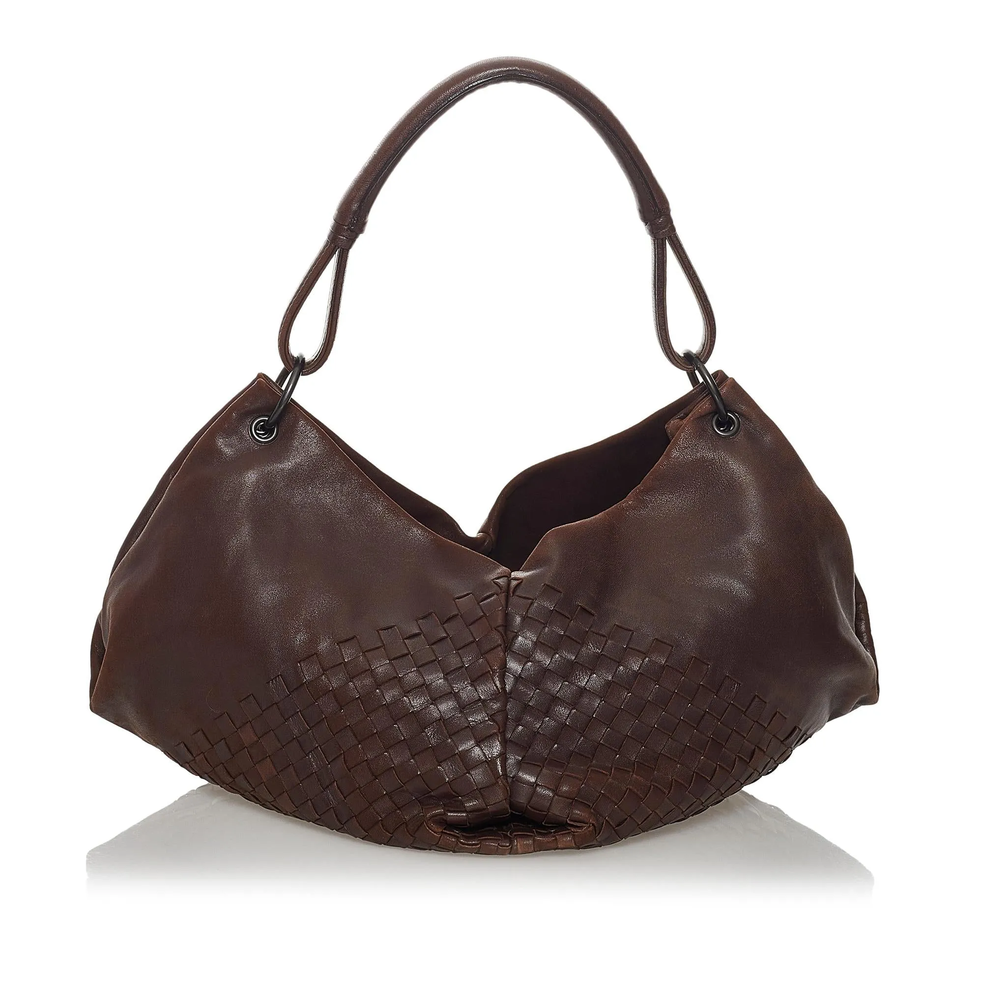 Bottega Veneta Leather Aquilone Fortune Cookie Hobo (SHG-31315)