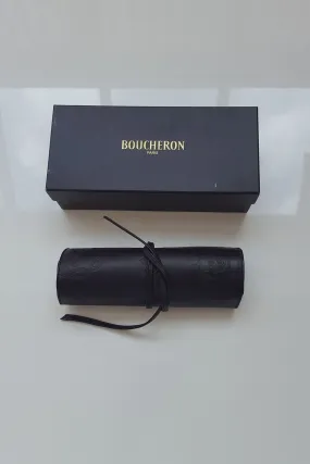 BOUCHERON Engraved Leather Jewellery Roll (S)