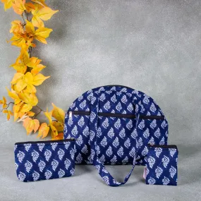 Bristlefront Everyday Tote Combo Blue with White Sangu Design