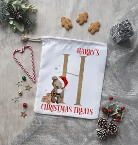 Brown Bear Christmas Treat Bag - Christmas