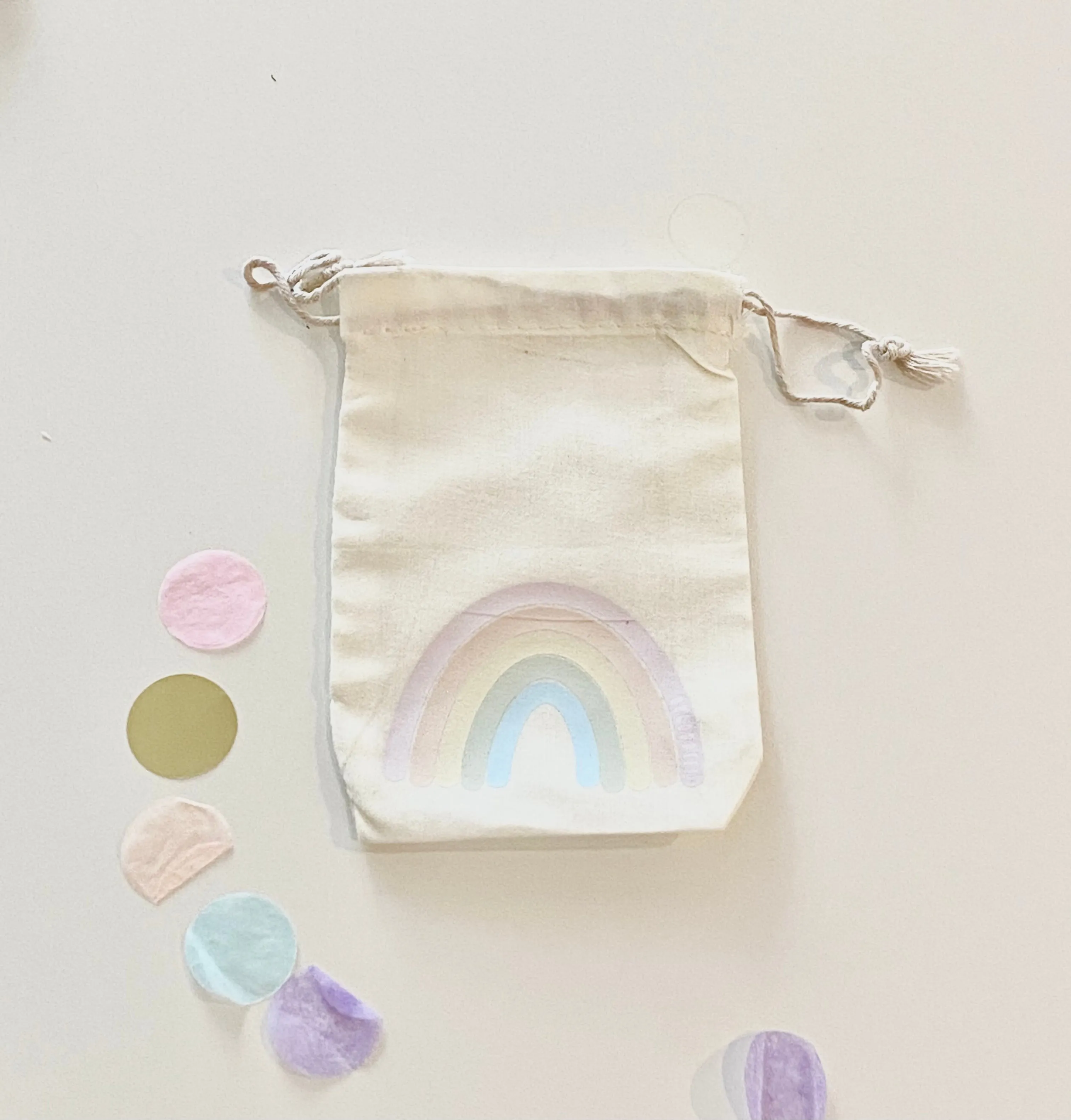 Calico Party Favour Bag - Pastel Rainbow