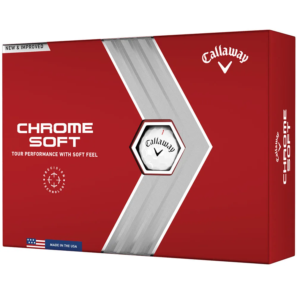 Callaway Chrome Soft Golf Balls - White - 12 Pack