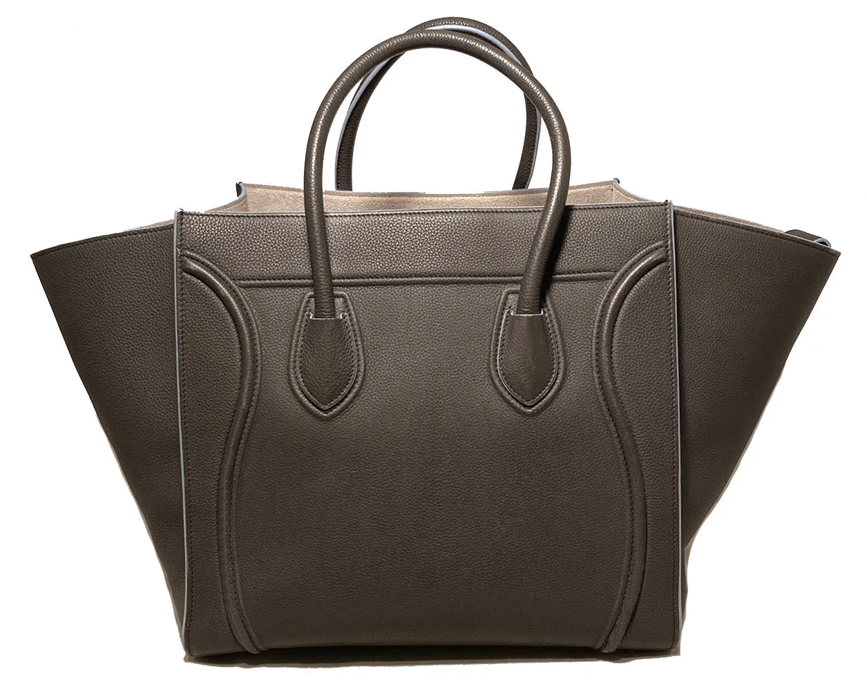 Celine Medium Grey Leather Phantom Luggage Tote