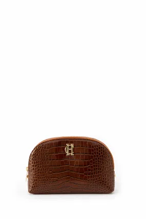 Chelsea Makeup Bag (Tan Croc)