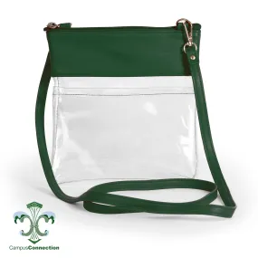 Clear Crossbody Purse - Dark Green