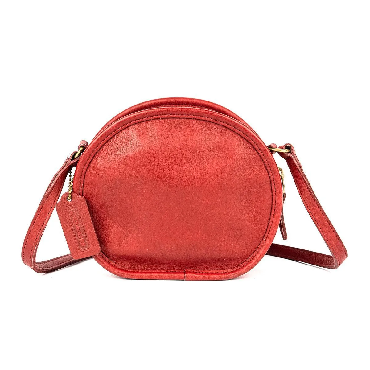 Coach Canteen Shoulder Bags Leather Red Colour For Women