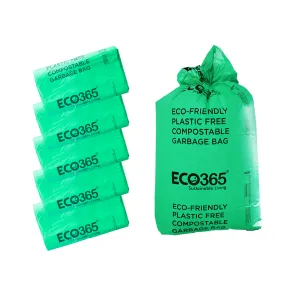 Compostable Garbage Bags - 17"x19" Small (Certified By Govt, Pack of 5 =150pcs)