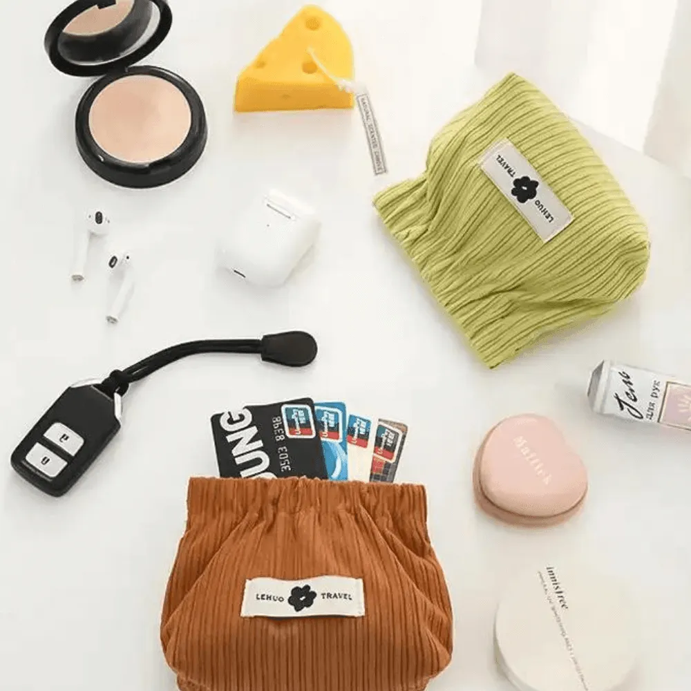 Corduroy Mini Makeup Bag