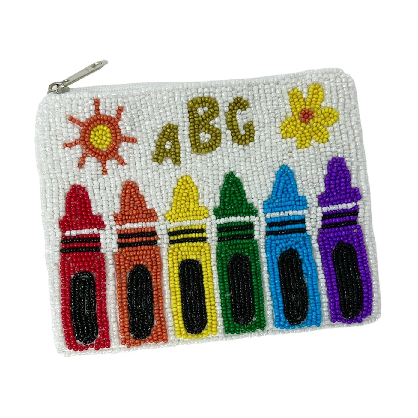 Crayons Beaded Pouch Purse