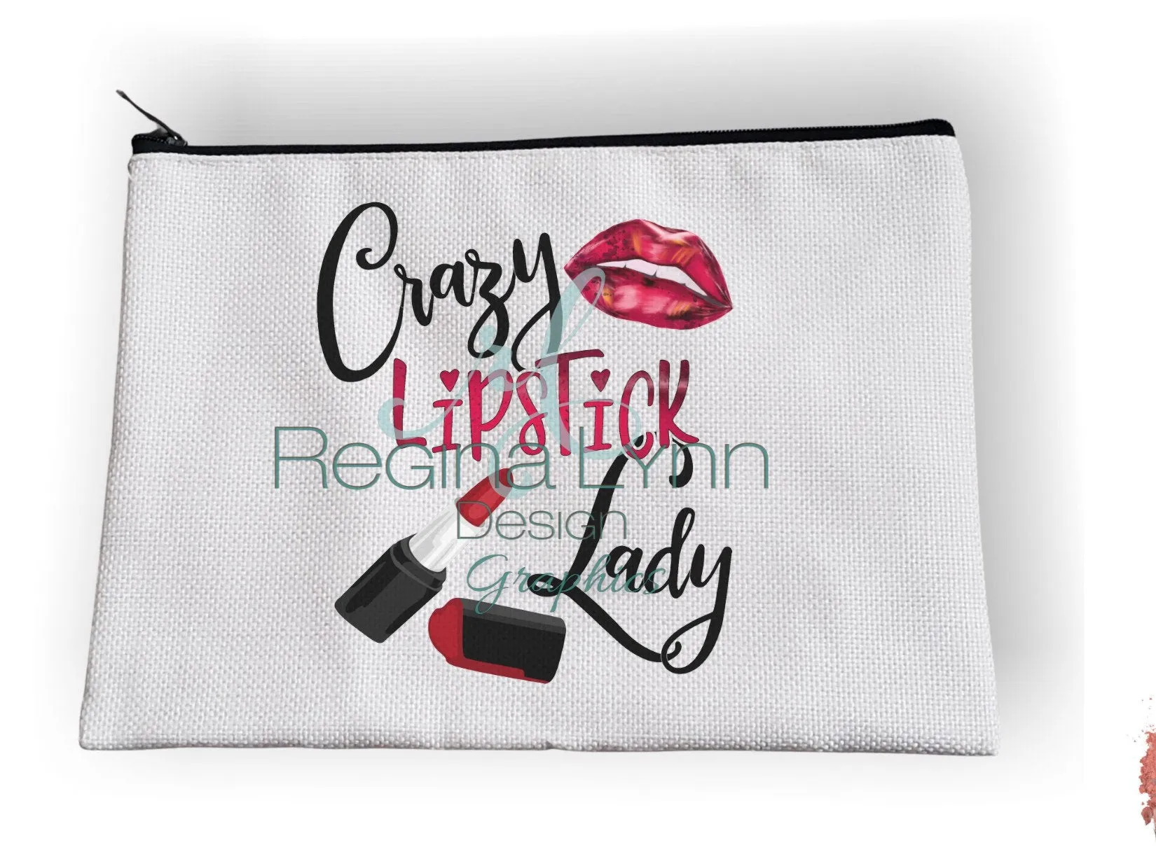 Crazy Lipstick Lady (Makeup Bag)