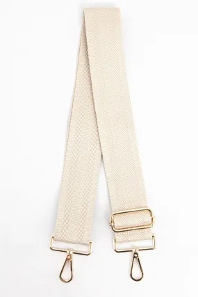 Cream Woven Bag Strap