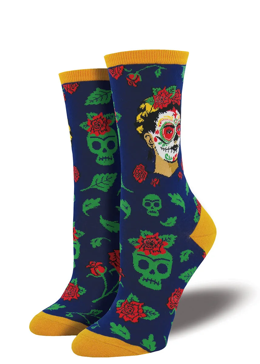 Dia De Frida Kahlo Crew Socks