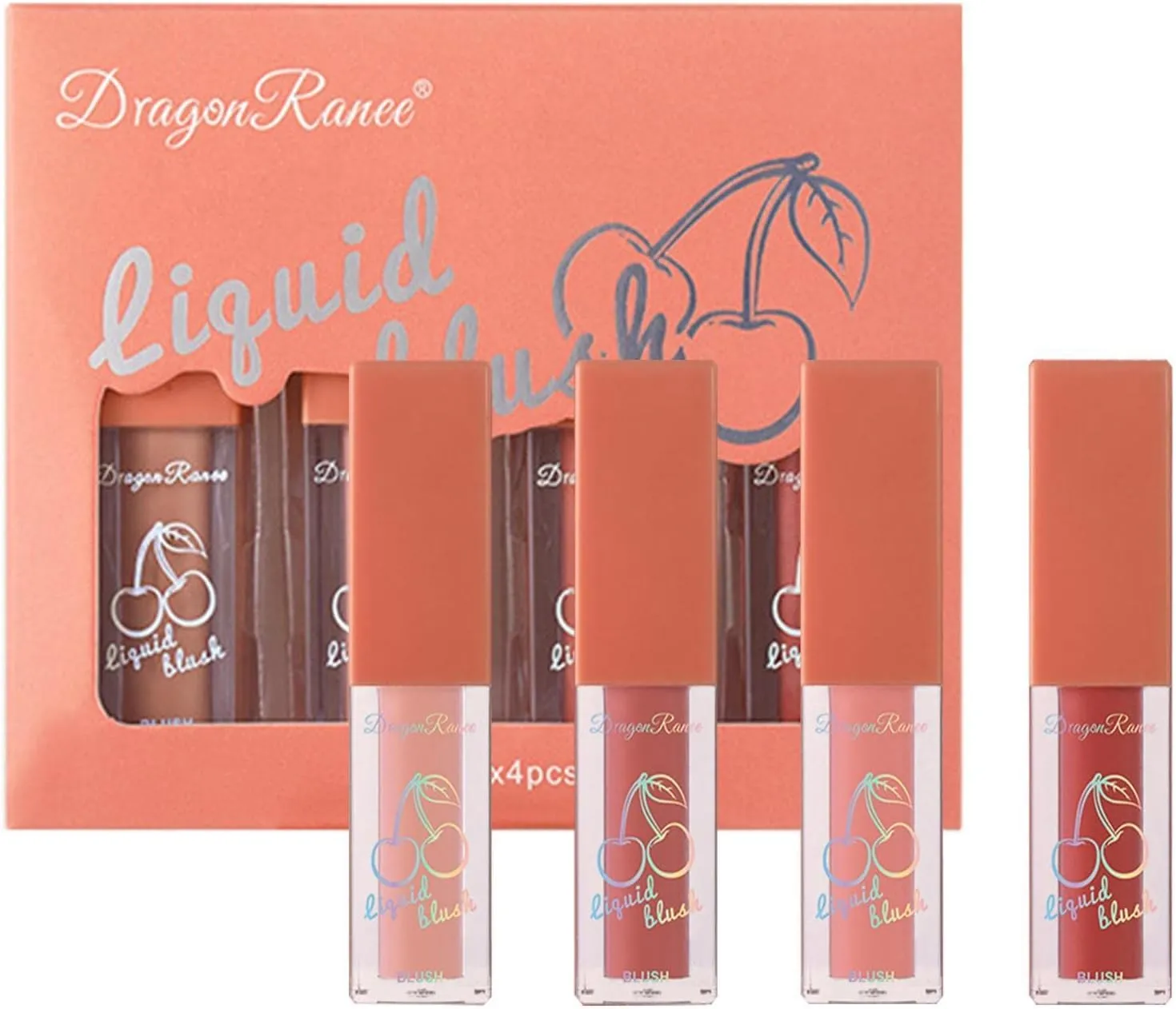 Dragon Ranee 4pcs Fruit Juice Natural Shiny Liquid Blushes set - DR48