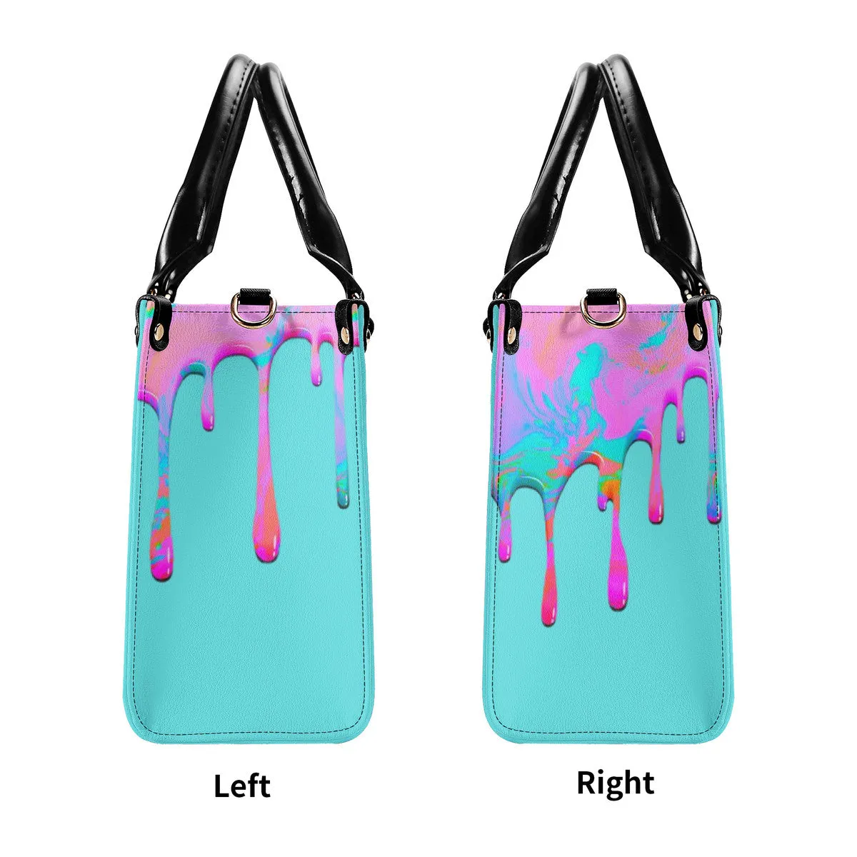 DRIP Pink,Turquoise & Turquoise Multiple Sizes Upgraded Luxury Women PU Leather Handbag