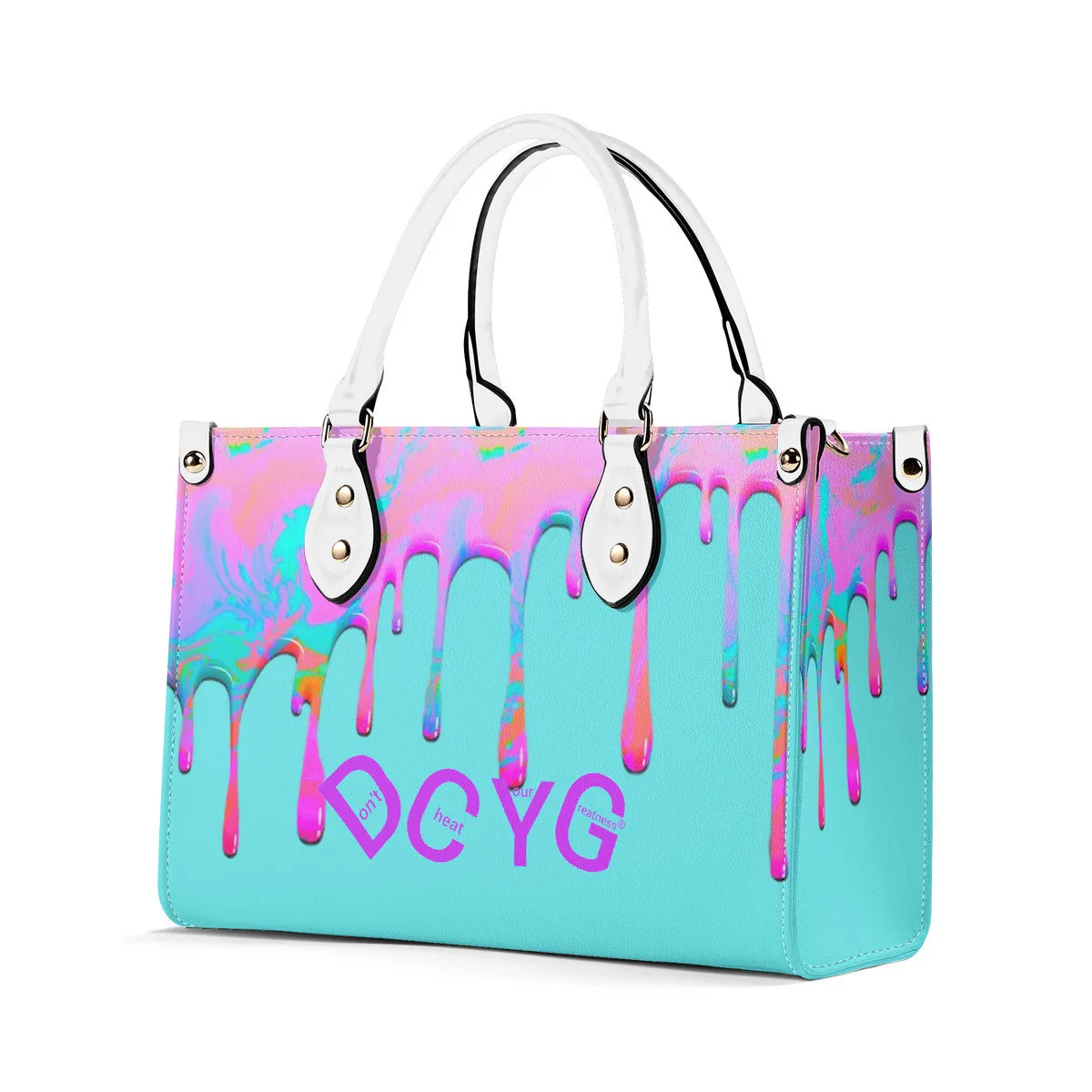 DRIP Pink,Turquoise & Turquoise Multiple Sizes Upgraded Luxury Women PU Leather Handbag